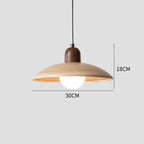 Japanese Wabi Sabi Walnut Pendant Lights With Dome Shade