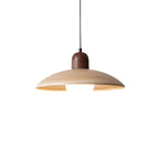 Japanese Wabi Sabi Walnut Pendant Lights With Dome Shade
