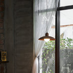 Japanese Wabi Sabi Walnut Pendant Lights With Dome Shade