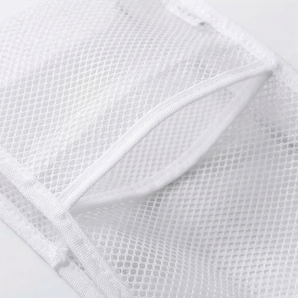 Self Standing Toiletry Bag Water Resistant Mesh Travel Wash Bag with Elastic Holders and Front Pocket Upright Toothbrush Pouch for Travel