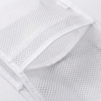 Self Standing Toiletry Bag Water Resistant Mesh Travel Wash Bag with Elastic Holders and Front Pocket Upright Toothbrush Pouch for Travel