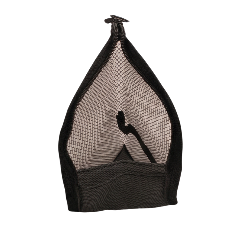 Self Standing Toiletry Bag Water Resistant Mesh Travel Wash Bag with Elastic Holders and Front Pocket Upright Toothbrush Pouch for Travel