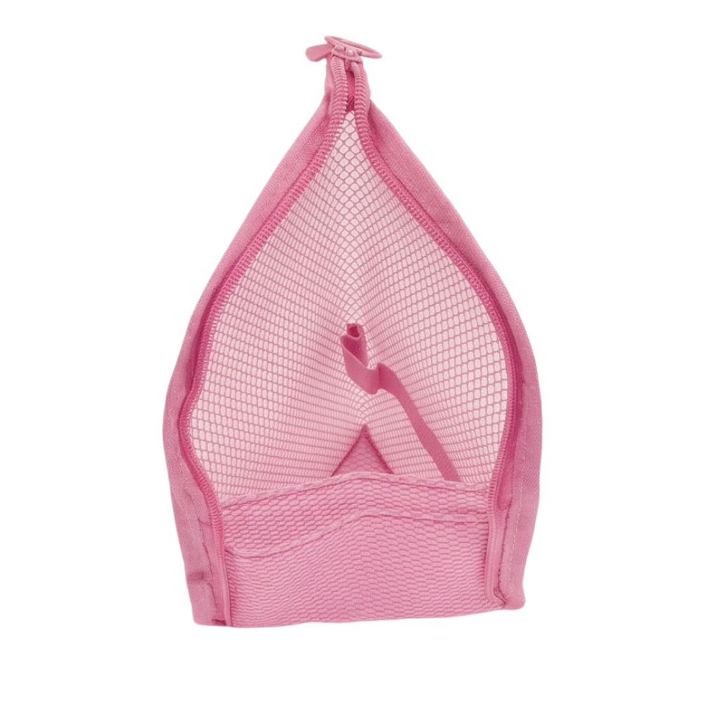 Self Standing Toiletry Bag Water Resistant Mesh Travel Wash Bag with Elastic Holders and Front Pocket Upright Toothbrush Pouch for Travel