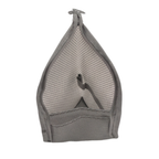 Self Standing Toiletry Bag Water Resistant Mesh Travel Wash Bag with Elastic Holders and Front Pocket Upright Toothbrush Pouch for Travel