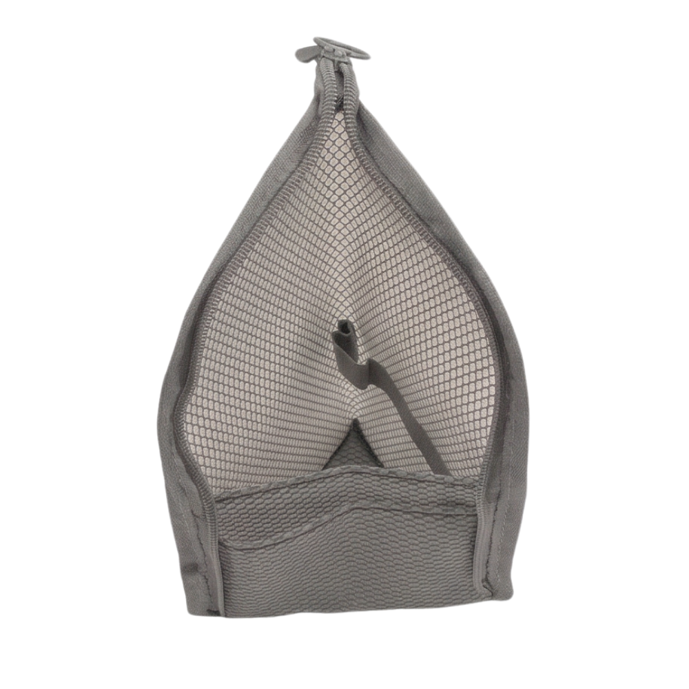Self Standing Toiletry Bag Water Resistant Mesh Travel Wash Bag with Elastic Holders and Front Pocket Upright Toothbrush Pouch for Travel