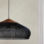 Bohemian Rattan Pendant Lights With Woven Shade