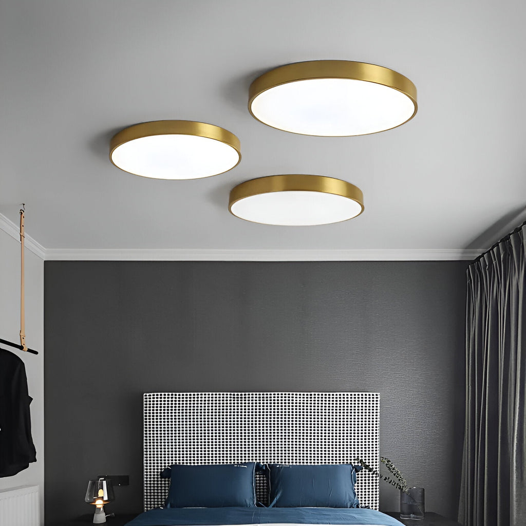 Low-Profile Round LED Ceiling Light With Minimal Frame