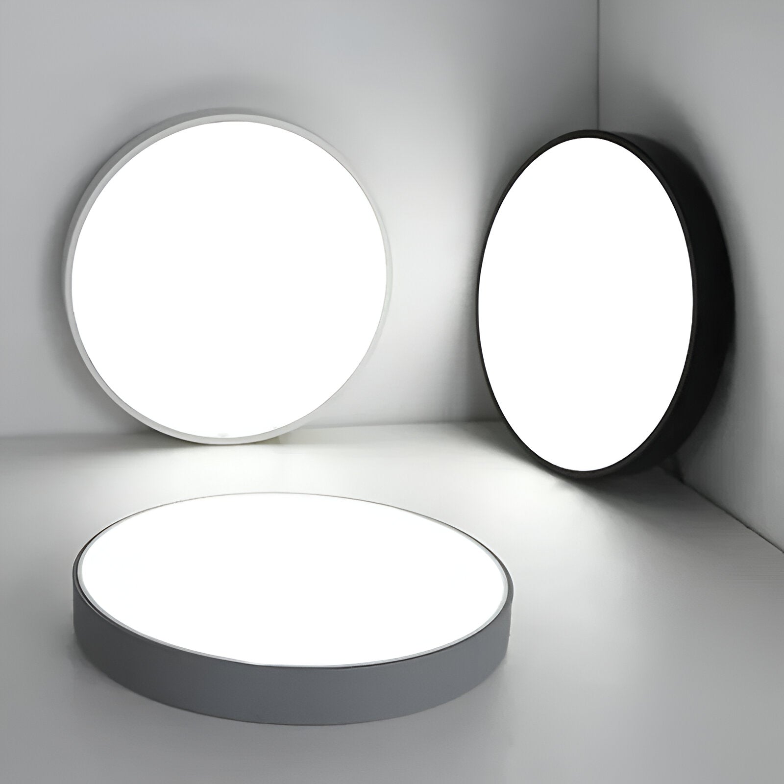 Low-Profile Round LED Ceiling Light With Minimal Frame