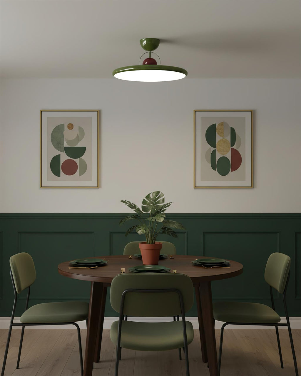 Floating Disc Ceiling Light With Offset Canopy