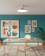 Floating Disc Ceiling Light With Offset Canopy
