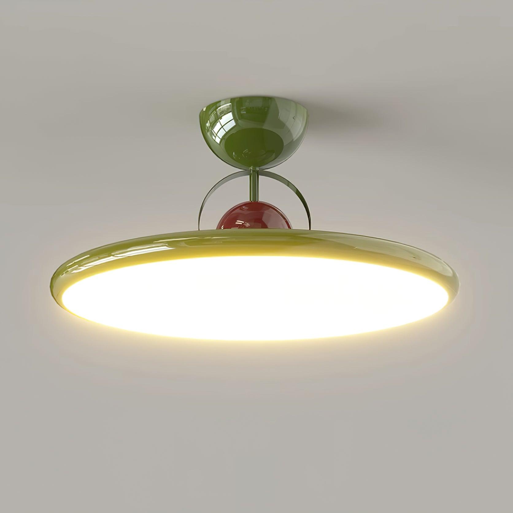 Floating Disc Ceiling Light With Offset Canopy