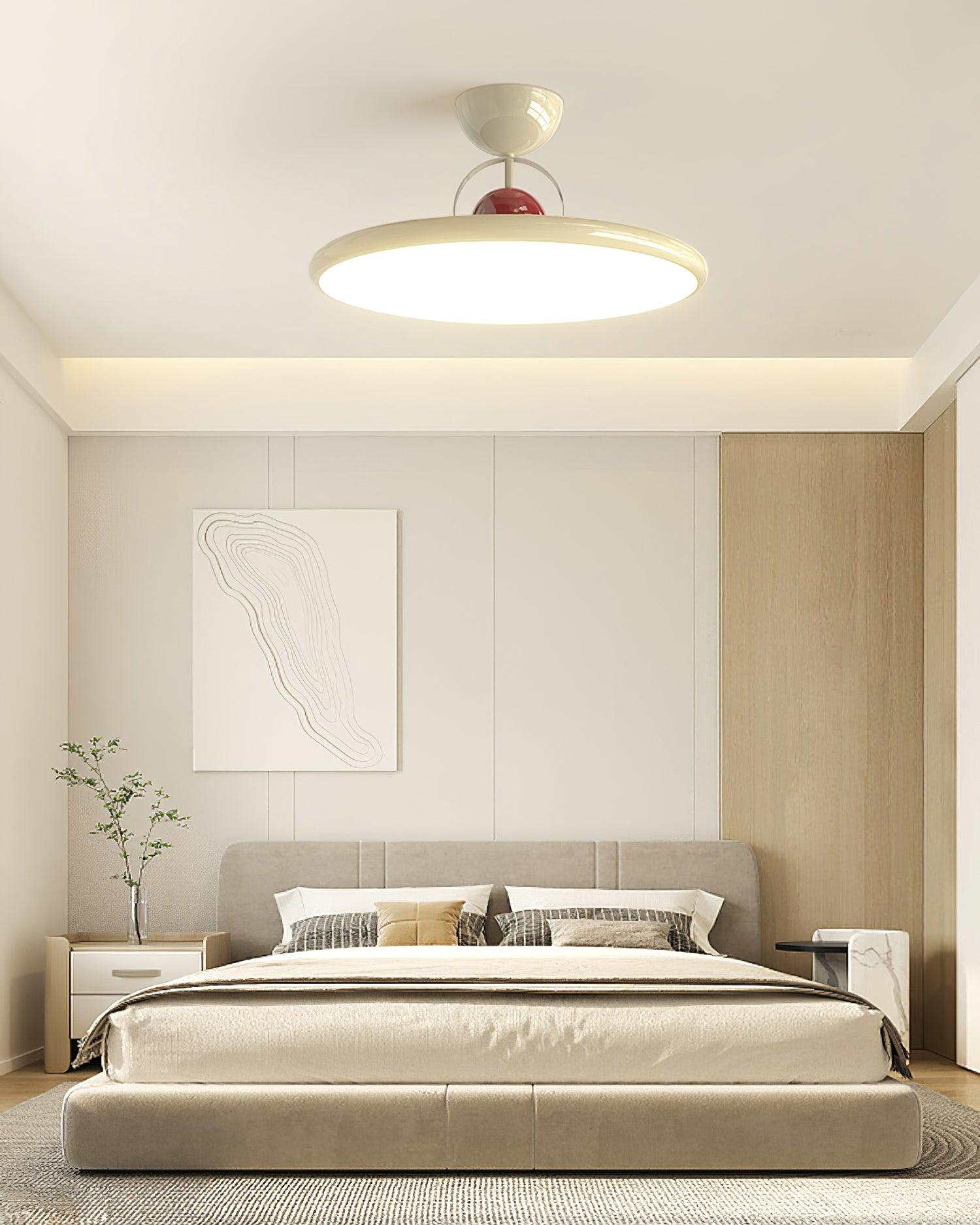 Floating Disc Ceiling Light With Offset Canopy