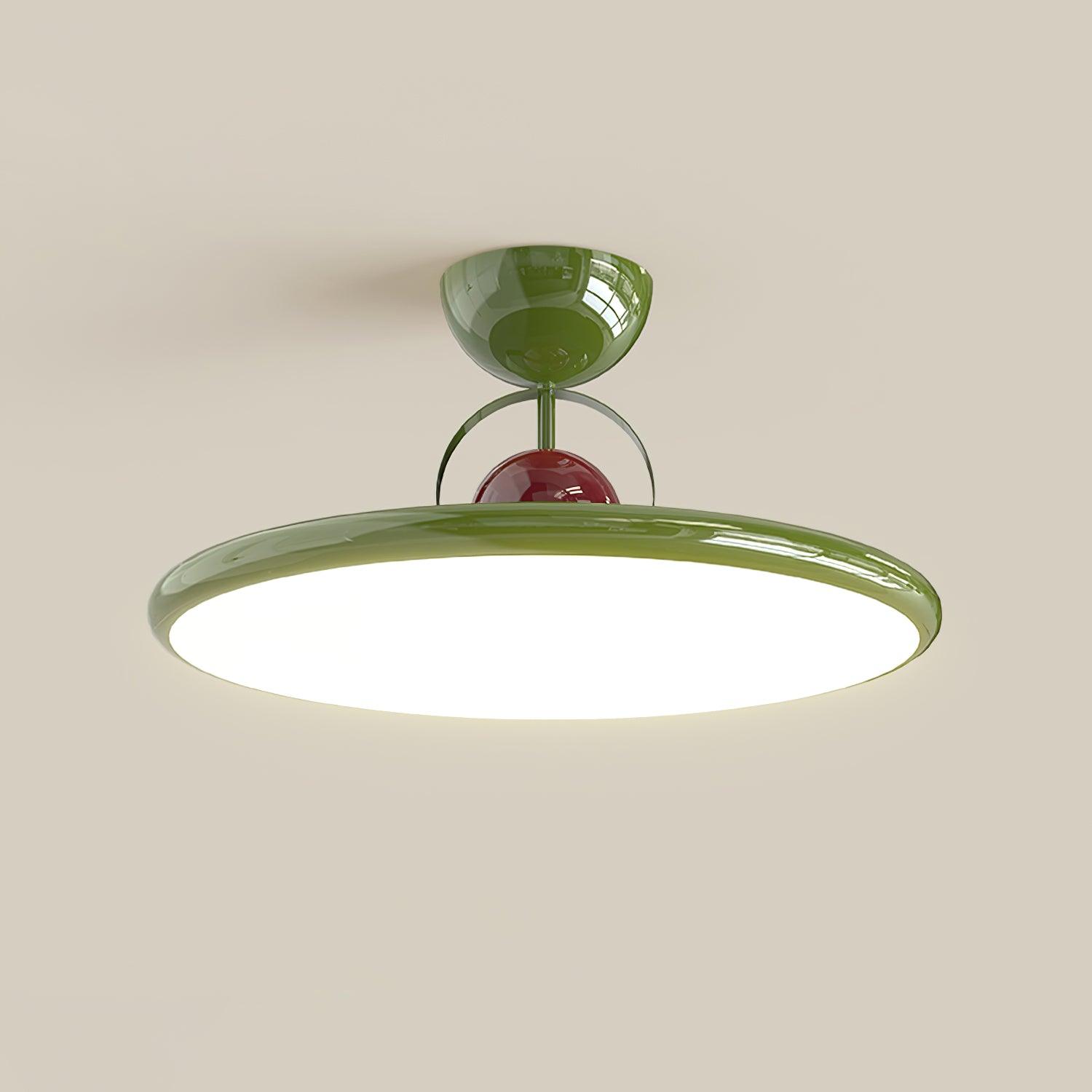 Floating Disc Ceiling Light With Offset Canopy