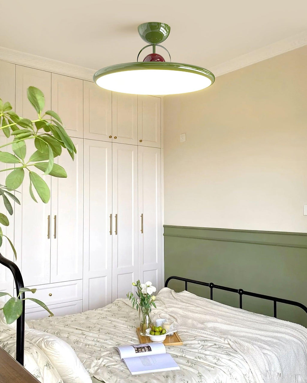 Floating Disc Ceiling Light With Offset Canopy