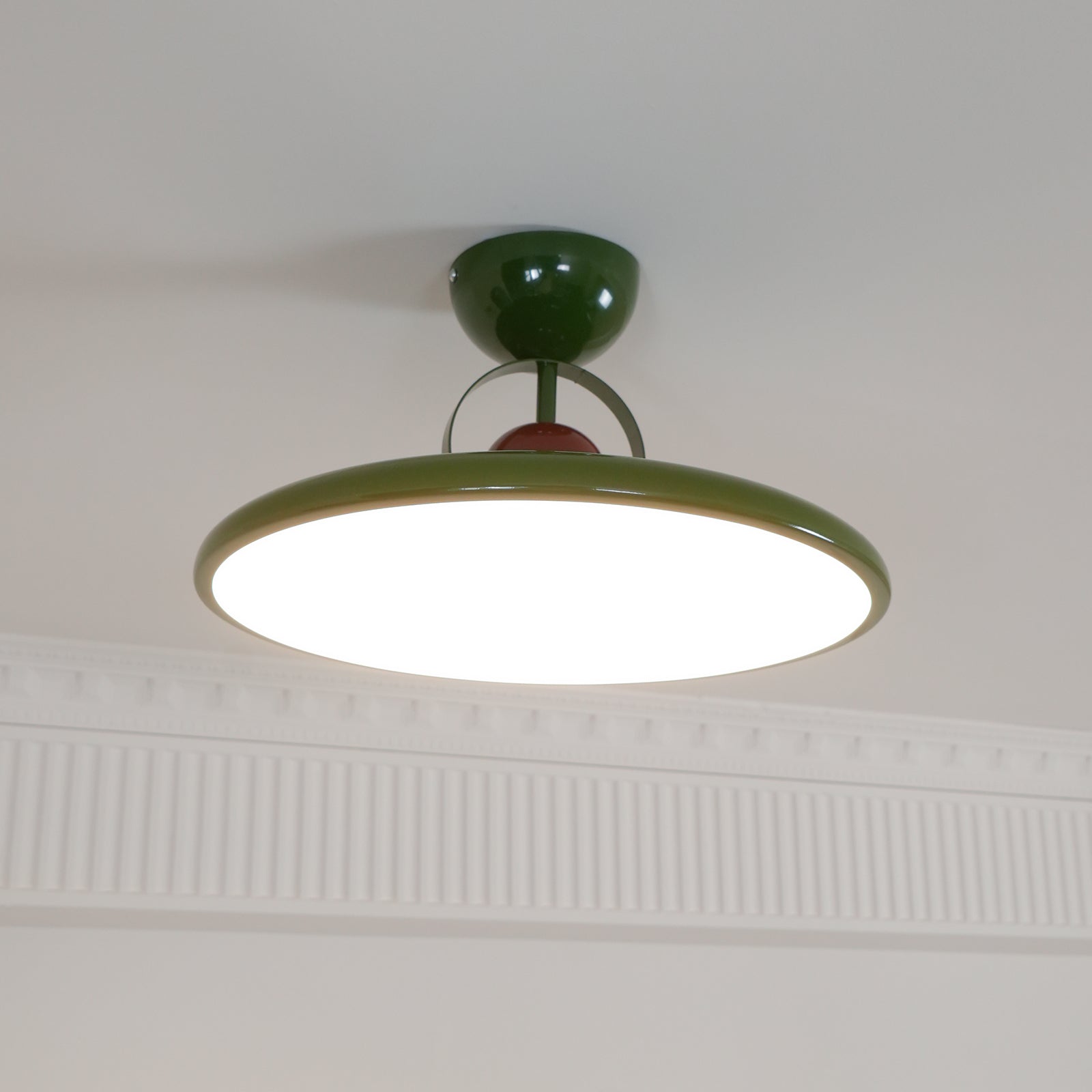 Floating Disc Ceiling Light With Offset Canopy