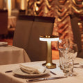 Cordless Table Lamp Rechargeable LED Retro Metal Mushroom Lamp Dimmable with Adjustable Colour Temperature for Restaurant | Dining Table and Bedside