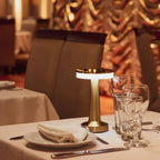 Cordless Table Lamp Rechargeable LED Retro Metal Mushroom Lamp Dimmable with Adjustable Colour Temperature for Restaurant | Dining Table and Bedside