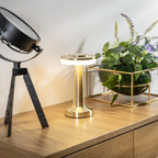 Cordless Table Lamp Rechargeable LED Retro Metal Mushroom Lamp Dimmable with Adjustable Colour Temperature for Restaurant | Dining Table and Bedside