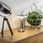 Cordless Table Lamp Rechargeable LED Retro Metal Mushroom Lamp Dimmable with Adjustable Colour Temperature for Restaurant | Dining Table and Bedside