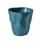 Crumpled Paper Design Waste Bin Minimalist Irregular Shape Plastic Wastebasket for Bathroom | Bedroom and Office