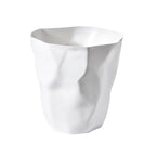 Crumpled Paper Design Waste Bin Minimalist Irregular Shape Plastic Wastebasket for Bathroom | Bedroom and Office