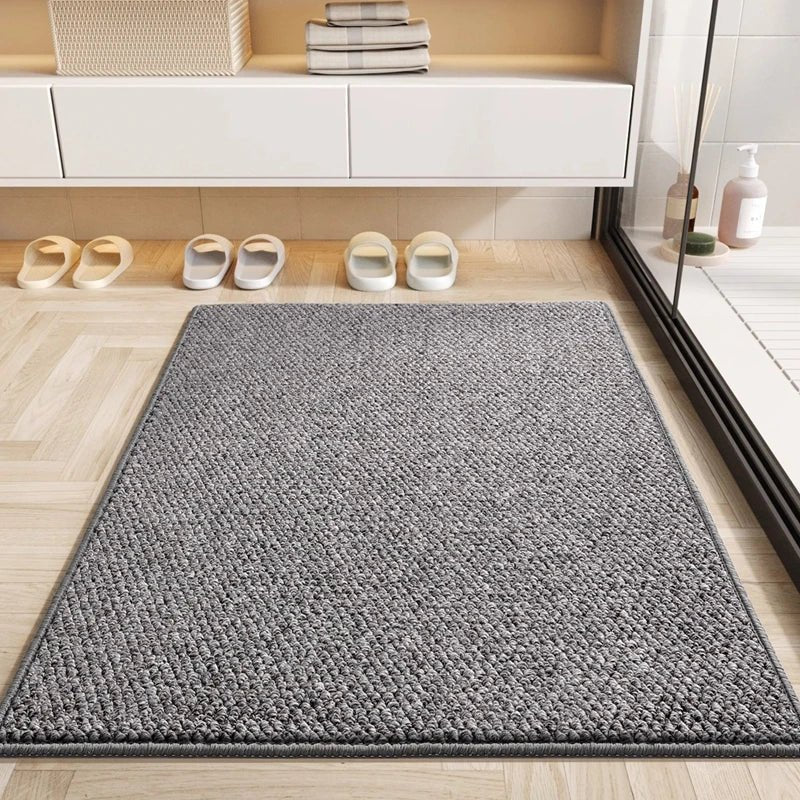Absorbent Door Mat Quick Drying Non Slip Woven Texture Entrance Mat Dirt Trapping Machine Washable Doormat for Front Door | Hallway and Bathroom