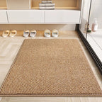 Absorbent Door Mat Quick Drying Non Slip Woven Texture Entrance Mat Dirt Trapping Machine Washable Doormat for Front Door | Hallway and Bathroom
