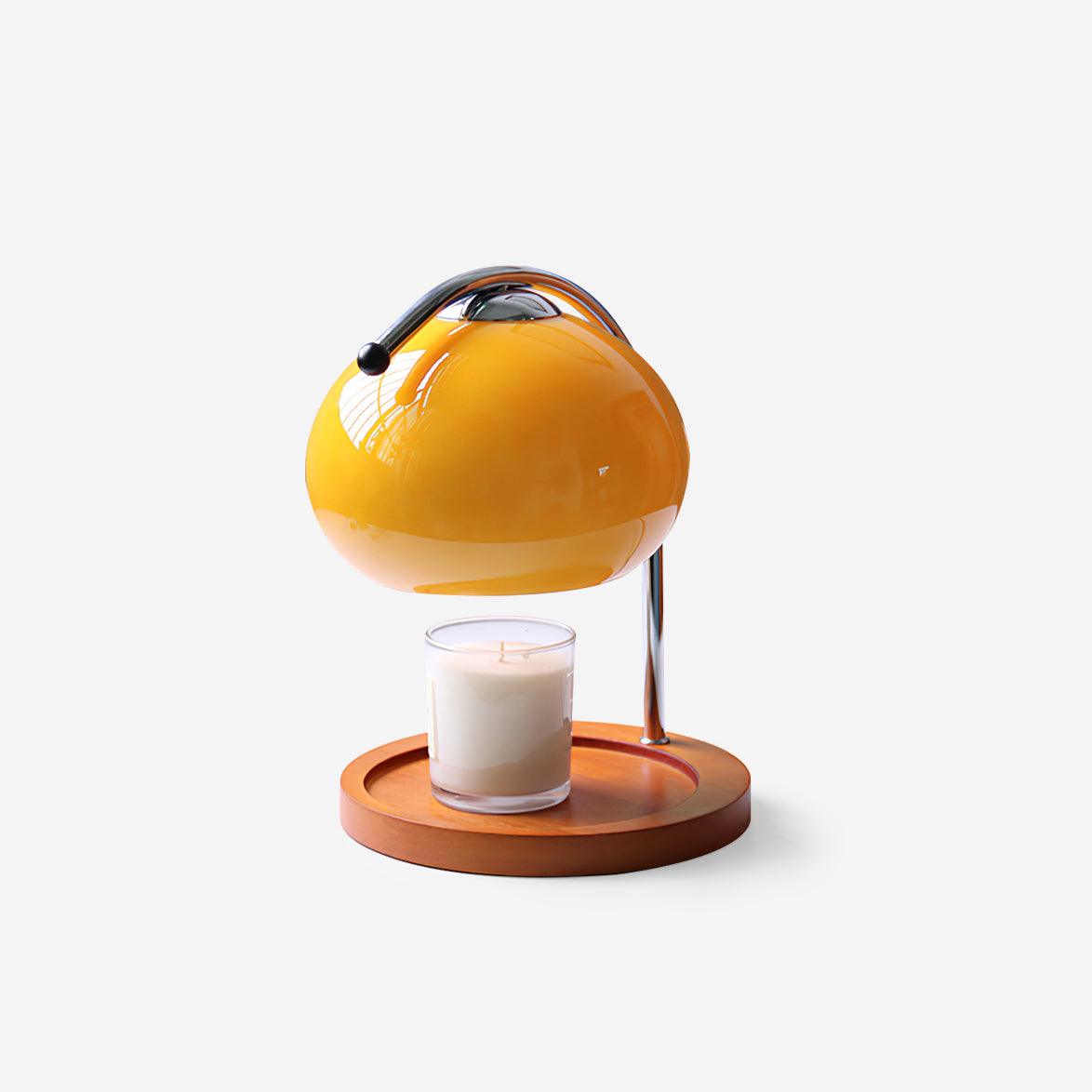 Candle Warmer Table Lamp With Glass Dome Shade