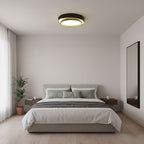 Modern Flush Mount Ceiling Light With Floating Ring Diffuser