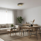 Modern Flush Mount Ceiling Light With Floating Ring Diffuser