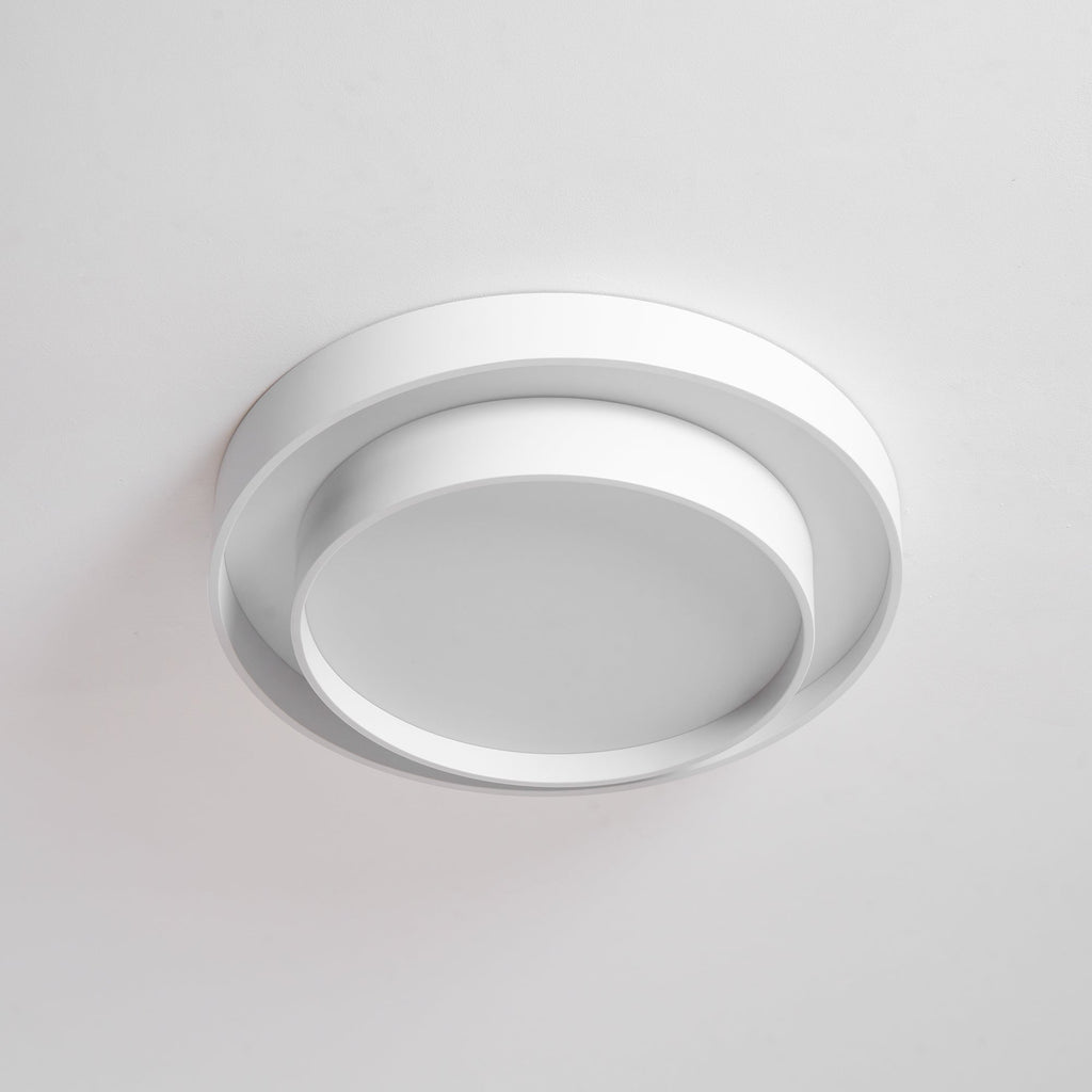 Modern Flush Mount Ceiling Light With Floating Ring Diffuser