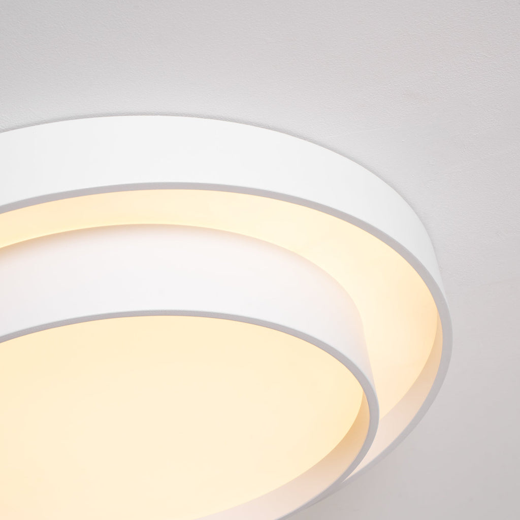 Modern Flush Mount Ceiling Light With Floating Ring Diffuser