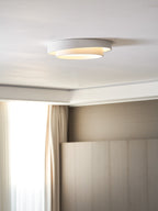 Modern Flush Mount Ceiling Light With Floating Ring Diffuser