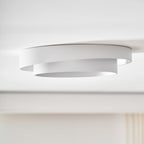 Modern Flush Mount Ceiling Light With Floating Ring Diffuser