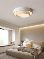 Modern Flush Mount Ceiling Light With Floating Ring Diffuser
