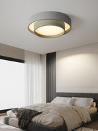 Modern Flush Mount Ceiling Light With Floating Ring Diffuser