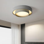 Modern Flush Mount Ceiling Light With Floating Ring Diffuser