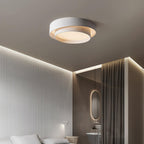 Modern Flush Mount Ceiling Light With Floating Ring Diffuser
