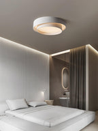 Modern Flush Mount Ceiling Light With Floating Ring Diffuser