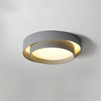 Modern Flush Mount Ceiling Light With Floating Ring Diffuser