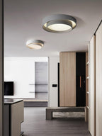 Modern Flush Mount Ceiling Light With Floating Ring Diffuser