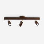 Adjustable Wood Bar Multi-Spot Ceiling Light With Pivot Spotlights