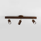 Adjustable Wood Bar Multi-Spot Ceiling Light With Pivot Spotlights