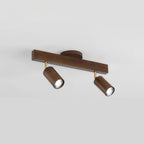 Adjustable Wood Bar Multi-Spot Ceiling Light With Pivot Spotlights