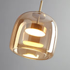 Smoked Glass Dome Pendant Lights With Black Cord