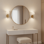 Textured Tulip Shade Wall Lamp With Round Backplate
