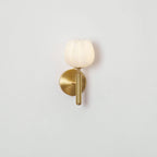 Textured Tulip Shade Wall Lamp With Round Backplate
