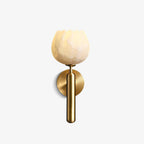 Textured Tulip Shade Wall Lamp With Round Backplate