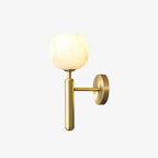 Textured Tulip Shade Wall Lamp With Round Backplate
