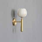 Textured Tulip Shade Wall Lamp With Round Backplate